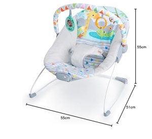 Balansoar pentru bebelusi Bright Starts Safari Fun, cu vibratii si jucarii, pana la 9 kg - Img 11