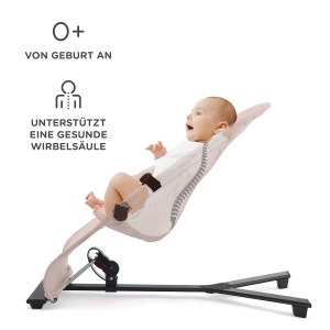 Balansoar pentru bebelusi Kinderkraft MIMI, design minimalist, 2 jucarii incluse, bej - Img 3