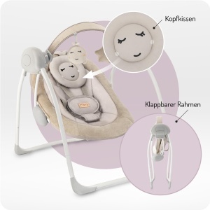 Balansoar pentru bebelusi MoMi Babywippe LISS, 9 kg, pliabil, 6 melodii - Img 4