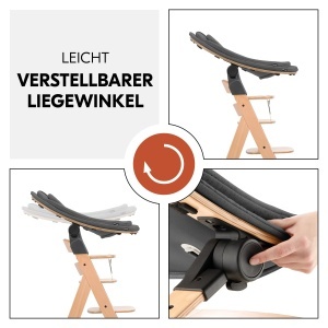 Balansoar si scaun pentru bebelusi hauck Highchair Bouncer Eco, 2in1, gri profund - Img 6