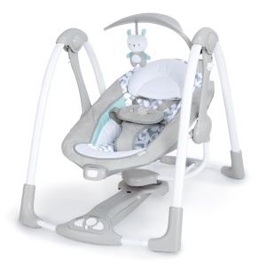 Balansoar si sezlong portabil Ingenuity ConvertMe 2-in-1 Raylan vibratii si sunete pentru bebelusi 0-9 luni - Img 1