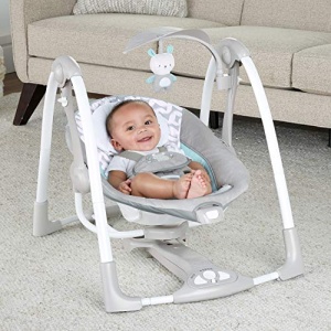 Balansoar si sezlong portabil Ingenuity ConvertMe 2-in-1 Raylan vibratii si sunete pentru bebelusi 0-9 luni - Img 11