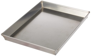 BALLARINI 7044.35 Cutie dreptunghiulara, colturi evazate cu margine din aluminiu brut, 30 x 23 cm