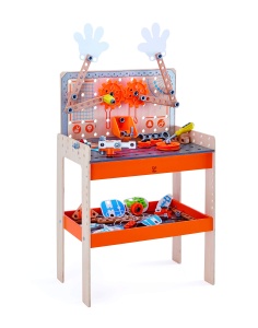 Banc de lucru Hape Junior Inventor, 79 piese, pentru experimente fizice, 4 ani