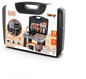 Banc de lucru pentru copii Smoby BlackDecker 2-in-1 cu 33 accesorii