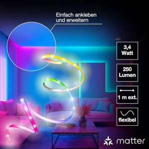 Banda LED inteligenta LEDVANCE SMART MATTER FLEX, extensibila, 1M, RGB si alb reglabil - Img 2