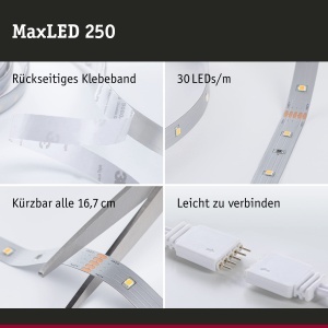 Banda LED Paulmann MaxLED 250 RGBW, 3m, 20W, Control cu telecomanda - Img 4