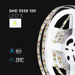 Banda LED V-TAC SMD 3528, 8 W, 5 metri, autoadeziva, cald alb 3000 K - Img 6