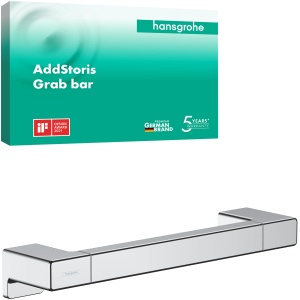 Bara de sprijin hansgrohe AddStoris, metal, crom, 350 mm