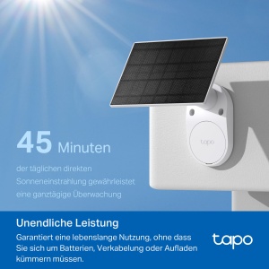Baterie de exterior pentru camera de securitate solara Tapo C410 KIT, 2K 3MP, Viziune nocturna color, Memorie MicroSD, Baterie nedetasabila de 6400 mAh, Audio bidirectional, Detectarea persoanelor, Alexa si Google Assistant, 2.4GHz - Img 3
