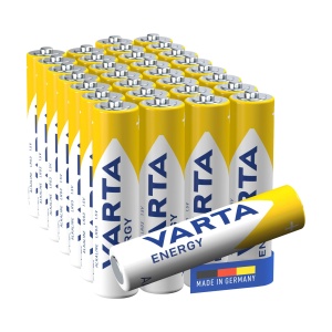 Baterii AAA VARTA Energy, 30 bucati, alcaline, 1.5V, made in Germany