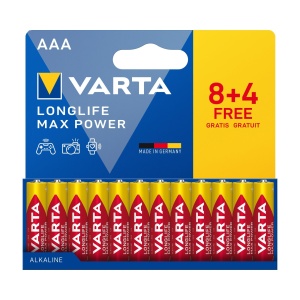 Baterii Alkaline VARTA Longlife Max Power AAA, 12 buc, 1,5 V - Img 2