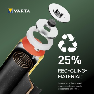 Baterii reincarcabile VARTA AA, 2100 mAh, 6 bucati, din material reciclat - Img 4