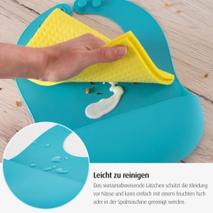 Bavetica Reer Eatn Tidy 25033 Silicon Albastru Cu Captare Resturi - Img 5