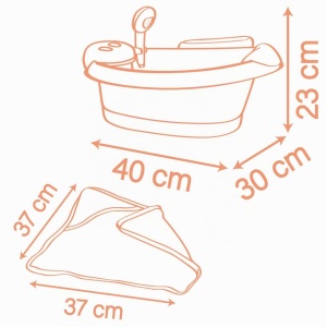 Bazin pentru papusi Smoby Baby Nurse cu apa, lumini LED si accesorii - Img 4