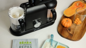 BEABA - Babycook Duo - Aparat de mancare pentru bebelusi 4 in 1 - Abur delicat - Gatit rapid cu abur in 15 minute - XXL Capacitate: 2x200 ml - Negru, 1 bucata (1 pachet) - Img 6