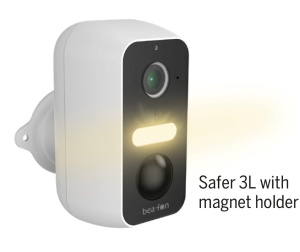 Beafon, Smart Home, Safer 3L, Camera de securitate pivotanta pentru exterior cu lumina LED, Camera Super HD de 3MP, Protectie IP65 impotriva jetului de apa si rezistenta la praf, Alb, Retea 2.4G, WiFi - Img 3