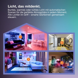 Bec Inteligent Osram SMART E14, 9W, 16 Mio Culori RGB, 2 Bucati - Img 6
