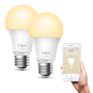 Bec inteligent TP-Link Tapo L510E, E27, 8.7W, lumina calda, pachet 2 bucati
