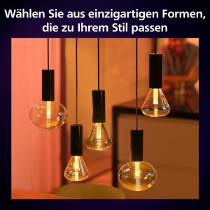 Bec LED inteligent Philips Hue White Color Ambiance Lightguide G95, dimmabil, 16 milioane culori - Img 3