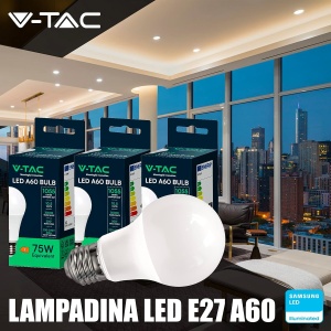 Bec LED V-TAC E27 10,5W (75W echivalent) 3000K Calda - 10 bucati - Img 2