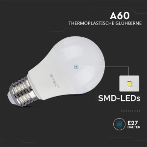 Bec LED V-TAC E27 8.5W A60 3000K 806 Lumen - Img 7