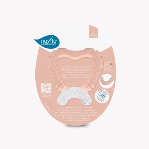 Beisser pentru dentitie Nuvita 7006, 4 luni, culoare roz pastel - Img 3