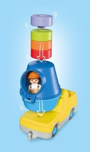 Betoniera PLAYMOBIL JUNIOR 72083 cu Tromela Detasabila si 4 Stekuri Colorate - Img 4