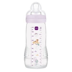 Biberon MAM 330Ml Rosa 4Luni, Silicon SkinSoft, Ergonomic