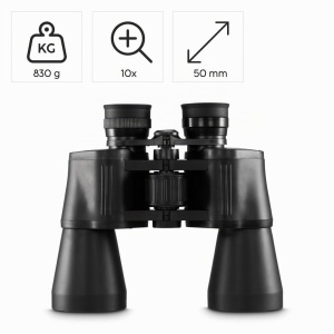 Binoclu Hama 10x50, 10x marire, obiectiv 50 mm, negru - Img 2
