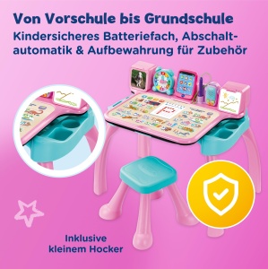 Birou interactiv VTech 6-in-1 roz - invatare pentru copii de la 3 ani - Img 5