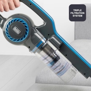 BLACK+DECKER Aspirator 3 in 1 | BXVMS600E | 600W | Aspiratoare portabile si stick | Lungime cablu 6m | Aspirator ciclonic fara sac | Filtre EPA | Albastru - Img 4