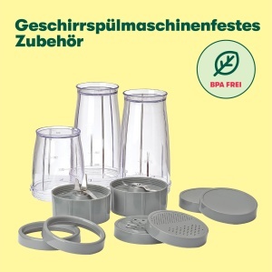 Blender BELLA Rocket Mixer 285W Set 12 Piese Lame din Otel Inoxidabil - Img 5