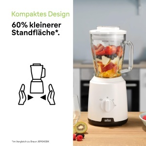 Blender Braun PowerBlend 1 JB1050WH, 1.5 l, 600 W, Alb - Img 2