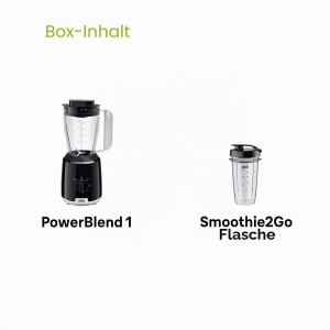 Blender Braun PowerBlend 1 JB1051BK, 1.5L, 600W, Negru - Img 7