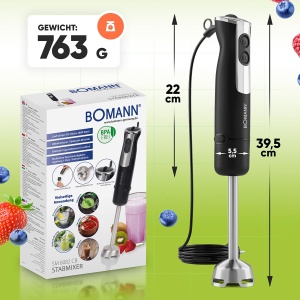 Blender de mana Bomann SM 6082 CB 800W Turbo Functie Ice Crush - Img 7