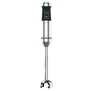 Blender de mana Cecotec Power TitanBlack 1500 XL TotalMix. 1500 W, tehnologie CrossBlades cu 4 lame cu acoperire din titan negru, baza extra-lunga, insertie pentru lama de protectie impotriva stropilor, borcan de 800 ml - Img 2