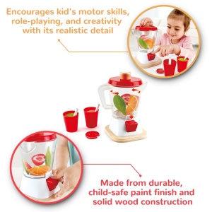 Blender de smoothie Hape Blender de smoothie colorat cu cani si paie - Img 5