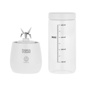 Blender fara fir Teesa TSA3543, pahar de sticla, 450 ml, putere 100 W, 6 lame din otel inoxidabil - Img 4