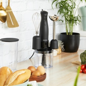 Blender Petra PT2827BMBLKVDE 3-in-1 - Accesorii fara BPA bol de 500 ml cana de 700 ml tel amestec zdrobire 2 viteze lame din otel inoxidabil pentru ma - Img 8