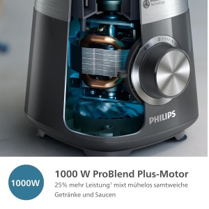 Blender Philips 5000-Serie HR302020, 1000 W, 2L, Negru - Img 3