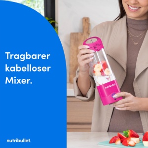 Blender portabil Nutribullet NBP003BP 475 ml reincarcabil USB-C Roz - Img 2