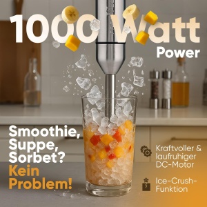 Blender ProfiCook PC SM 1317, 1000W, Mixstab Extra Larg, Inox - Img 3