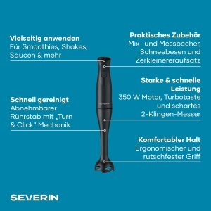 Blender Severin SM 3762, 350W, 0.7L, Negru - Img 2