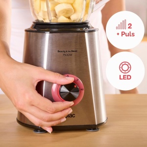 Blender Solac BV5728, 1500W, 1.5L, 6 cutite din otel inoxidabil - Img 4