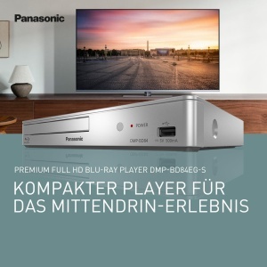 Blu-ray Player Panasonic DMP-BD84EG-S Full HD Audio High-Res USB Design Compact Argintiu - Img 2