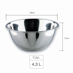 Bol conic Lacor 14029 din otel inoxidabil, 30 cm, capacitate 4.3 L - Img 2