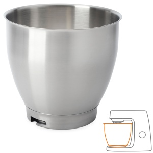 Bol de mixare Kenwood KAT400SS, 6.7 litri, inox, compatibil cu Chef XL