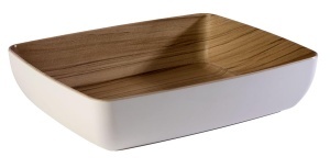 Bol din melamina APS FRIDA, 32,5 x 26,5 cm, albefect lemn
