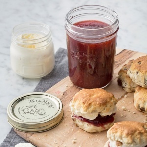 Borcan de conservare KILNER 1L cu capac metalic, deschidere larga, transparent - Img 5